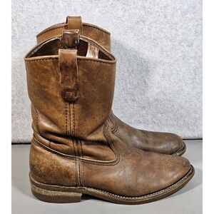 Red Wing 90's Mens Nailseat  Leather Soft Toe Boot Size 8.5 D USA Made Pull On